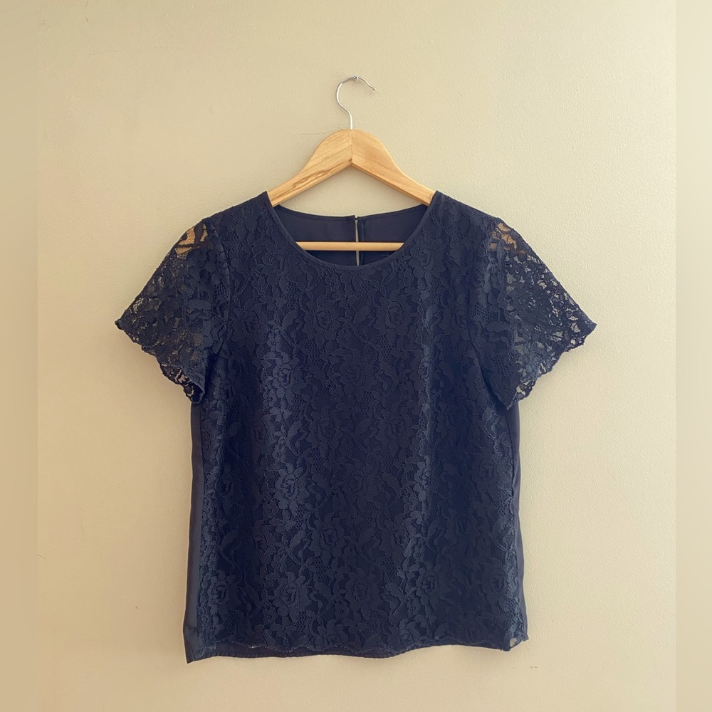 Black lace blouse